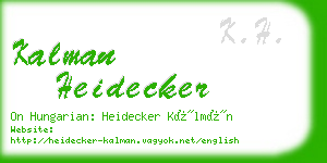 kalman heidecker business card